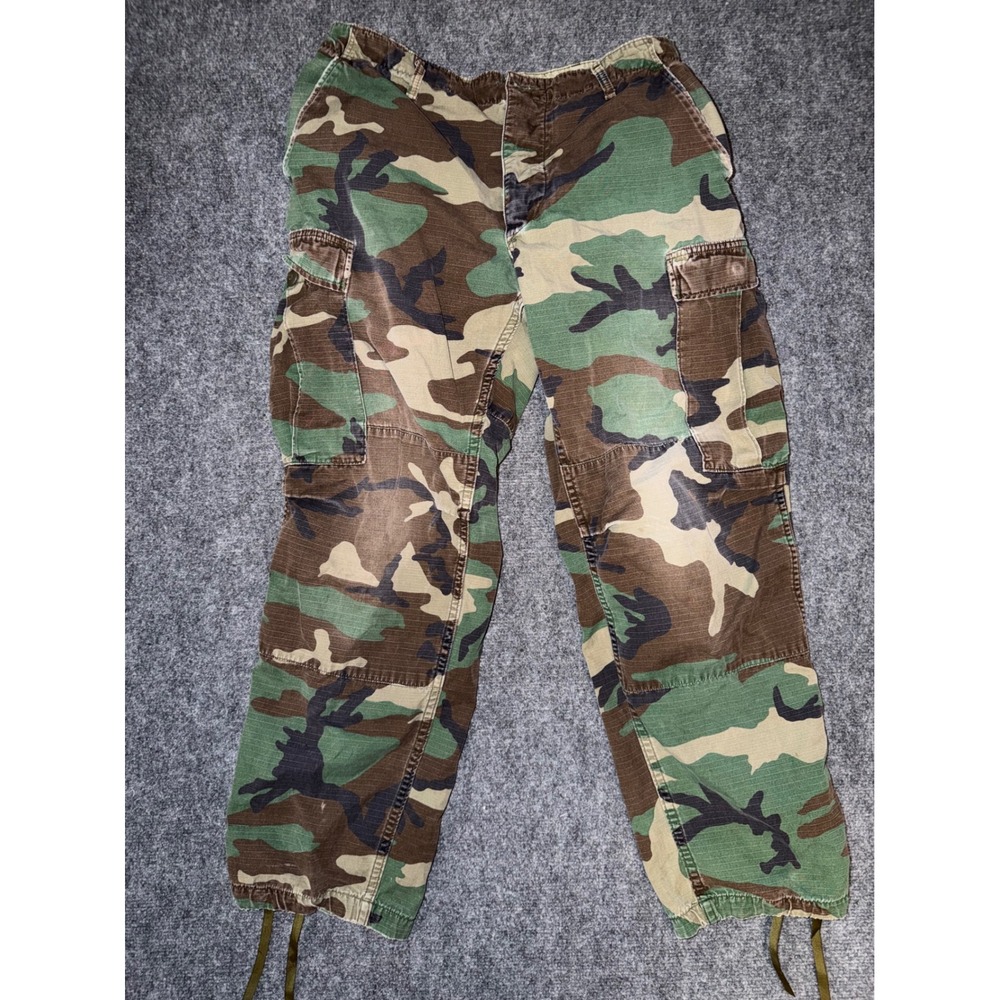US Military Woodland BDU Cargo Pants Ripstop Camo Army Tactical Medium Reg